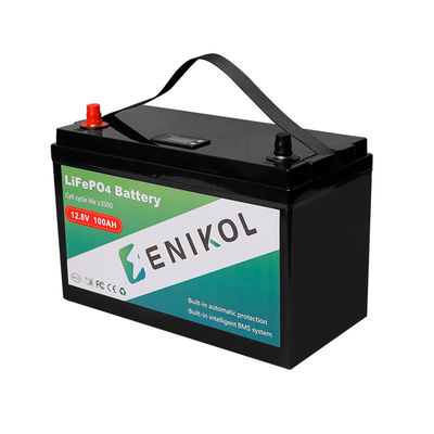 OEM 12 Volt RV LiFePo4 Batteria 100ah Batteria solare agli ioni di litio integrata in BMS