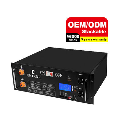 Batteria LiFePo4 impilabile per uso domestico 24V 200ah 5000wh Batteria al litio montata sul rack