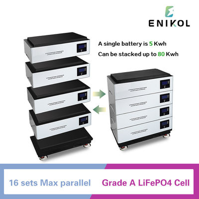 51.2V 300AH 15KW batteria al litio-ione-fosfato per la conservazione dell'energia domestica 5KWH