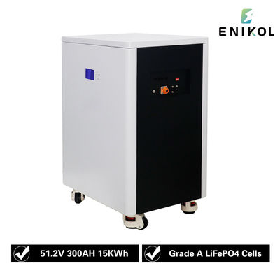 10KW Scarica 51.2V 300AH Batteria 15kwh fosfato di litio ferro 48V Batteria solare