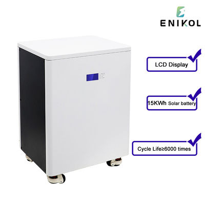 58.4V LCD 48V Home Energy Storage Battery 51.2V 300AH Acciaio Verniciato Nero