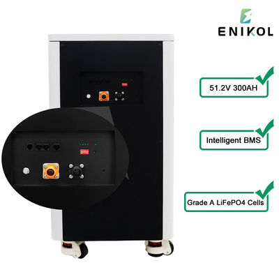 Lifepo4 Akku 48v 300ah Batteria solare agli ioni di litio Ruota Tipo 15kwh Batteria