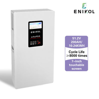 51.2V 200AH batteria al litio 48V batteria solare con BMS e schermo integrato