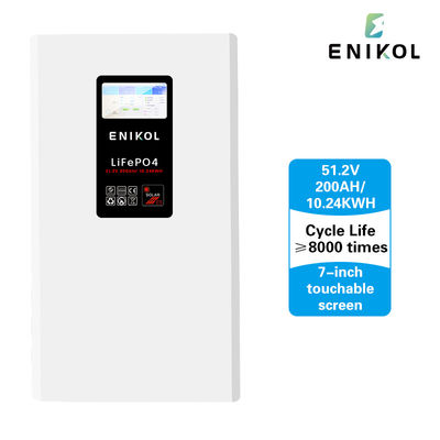 Touchscreen 48V Home Energy Storage Battery 51.2V 200AH Batteria al litio ferro fosfato 10240WH