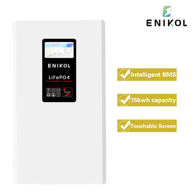 300AH 15360WH Montaggio a parete LiFePo4 Batteria da 7 pollici schermo toccabile Lunga durata di vita