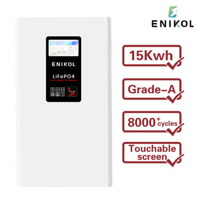 8000 volte ciclo 300AH 48V batteria solare touch screen Lifepo4 batteria 15KWH