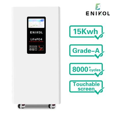 15KW Montaggio a parete Pavimento Standing Home Energy Storage Battery Bank 300AH 51.2V Con Ruote